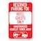 Signmission Reserved Parking for Hotel Guests Only U Heavy-Gauge Aluminum Sign, 12" x 18", A-1218-23098 A-1218-23098 - alternate 1